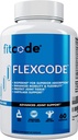 fitcode Flexcode Ultra Premium Joint Support, Glucosamine, Turmeric, MSM, Chondroïtine, acide hyaluronique, sans gluten, pour hommes et femmes (30 portions)