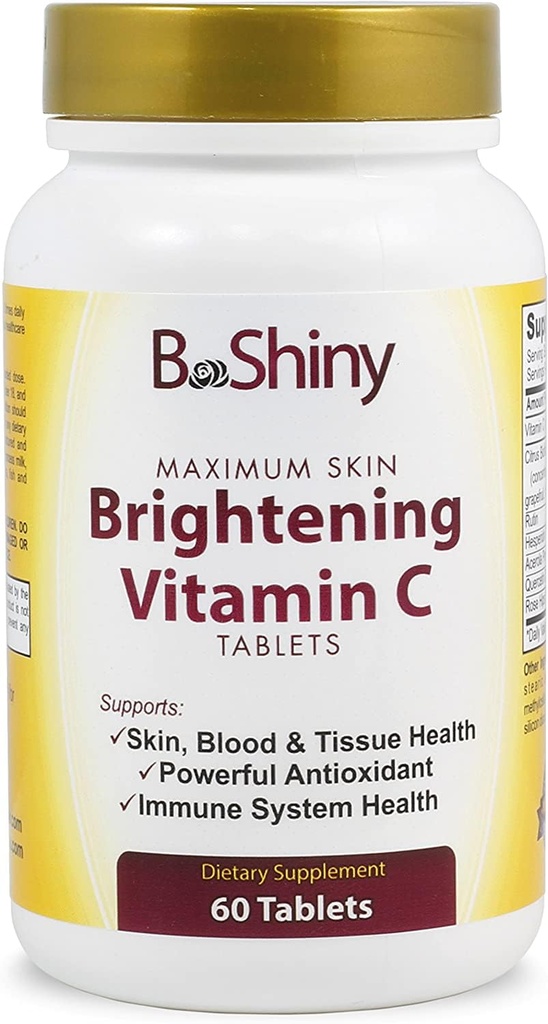 Comprimés complexes de vitamine C de 1000 mg pour éclaircir la peau Éclaircissement Antioxydant avec le HIPS de Rose et les bioflavinoides Immunis Support Supplément Vieillissement sain Bâtit l'énergie et le bien-être général