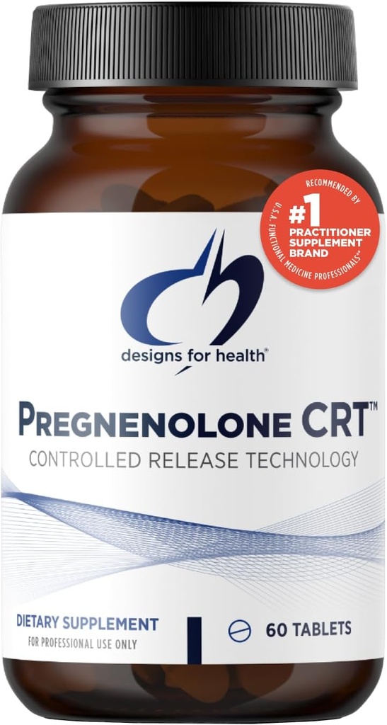 Conceptions pour la santé Prégnénolone CRT - 30mg Prégnénolone contrôlée/délai (10-12 heures) - Estrogen, DHEA + Précurseur d'hormone de testostérone pour les femmes + hommes - Vegan + non-OGM (60 comprimés)