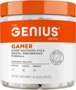 Genius Gamer, Gaming Focus Supplement, 80 pilules - Elite Nootropic Performance Booster - Boost Cerveau et clarté mentale, temps de réaction et concentration - Soutien de la lumière bleue avec Lutemax
