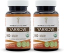 Yarrow 2x60 Capsules, faites avec des capsules végétales et USDA Organic Achillea millefolium adoucit le corps/stress (2x60 Capsules)