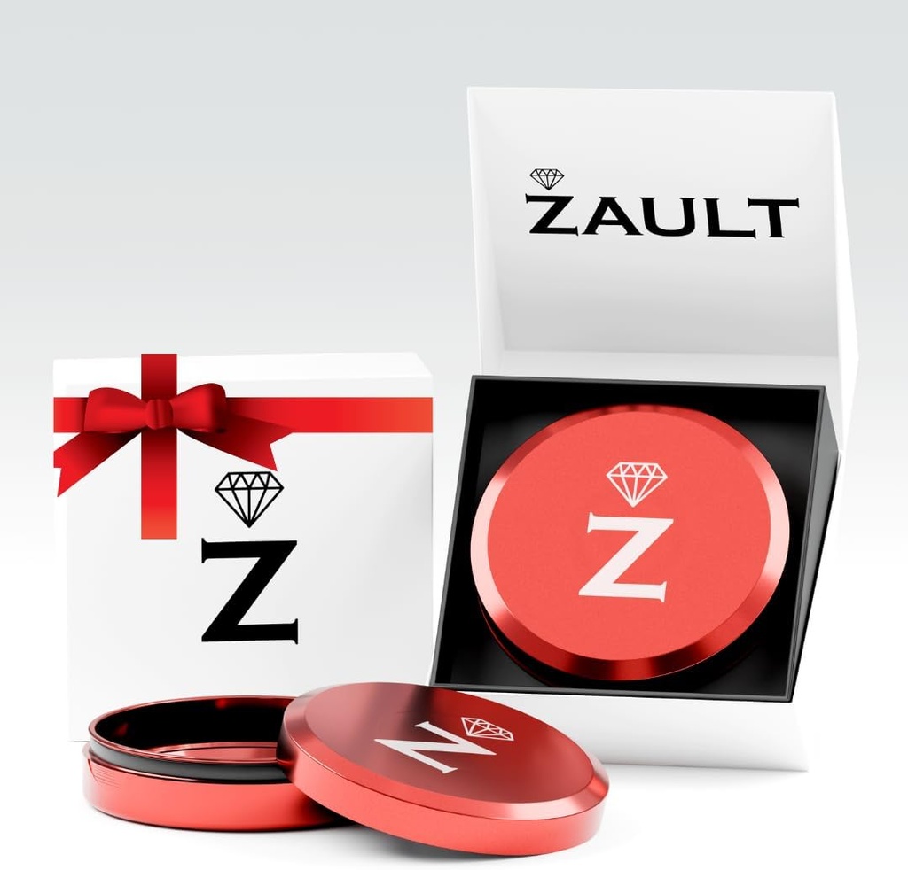 Patrateur Zyn Metal Can, en aluminium Zyn Conteneur et support, Snus Tin pour Zyn Pouches, avec boîte cadeau Deluxe pour lui/hommes/mari/petit-ami (Rouge)