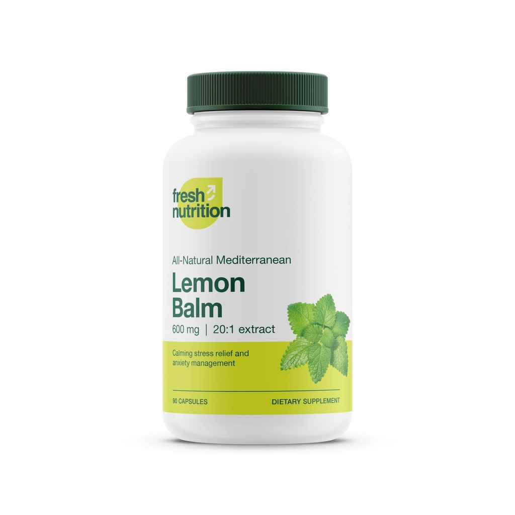 Fresh Nutrition Lemon Balm Extract Capsules.