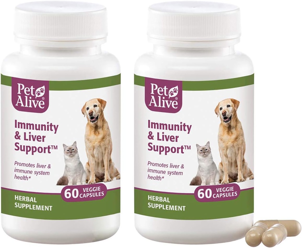 PetAlive Immunité et soutien du foie Veggie Cap 2 Pack