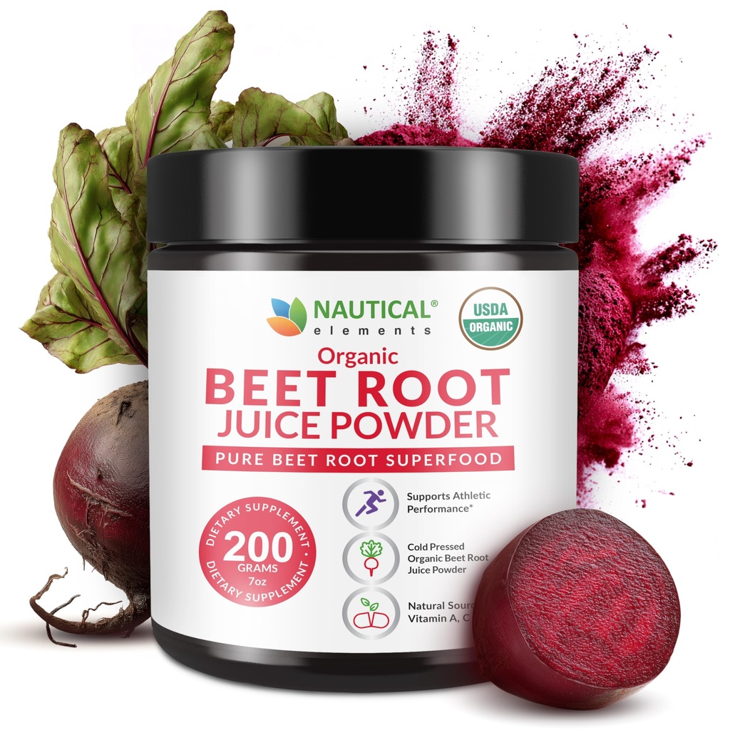Poudre de jus de betterave biologique - pressée à froid - 20:1 Concentré - Poudre de racine de betterave concentrée - Oxyde nitrique - Support de circulation - 57 portions de supplément de racine de betterave - 7oz