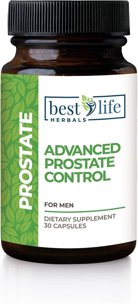 Best Life Herbals Advanced Prostate Control Supplement with Saw Palmetto for Men Experimenting Grossed Prostate, Urination fréquente, Bladder suractive -1 bouteille