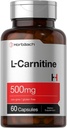 Horbäach L Supplément de carnitine 500mg.60 Capsules comme L-Carnitine L-Tartrate.