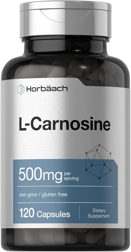 Horbäach L-Carnosine 500mg. 120 Capsule Supplément.