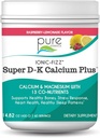 Ionic Fizz Super D-K Calcium Plus par Essence Pure - avec Extra Magnésium, Vitamine D3, Vitamine K2 pour Bons Forts et Stress Support - Lémonade aux framboises - 14.82oz