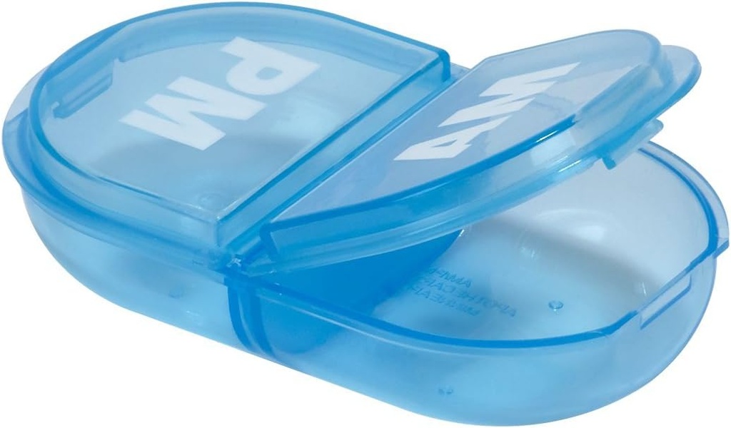 Pilule de pharmacie de poche d'Ezy Dose, contenant de vitamine, planificateur de PM et d'entreposage, compartiments instantanés, boîte de 6, Colros May Vary