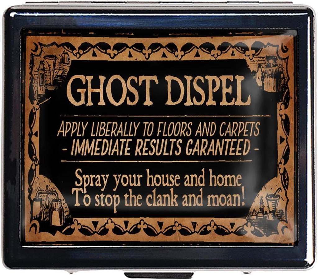 7 Days Chromed Shiny Silver Pill Organizer with Mirror Inside Has 8 Separate Compartments Rectangle 7 Days Pill Box Pill Case (Ghost Dispel)