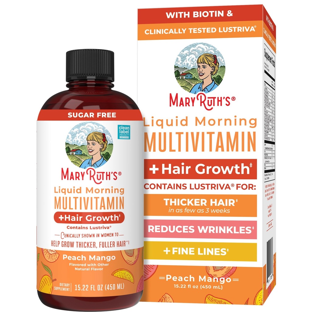 MaryRuth Organics Liquid Multivitamin+Hair Growth (en anglais seulement) Biotin 10000mcg (en anglais seulement) Lustriva Hair Growth Supplement (en anglais seulement) Lustriva Hair Growth Supplement (en anglais seulement) Lustriva Hair Growth Supplement (en anglais seulement) Testé cliniquement chez les femmes pour des rides capillaires et faciales plus épaisses.