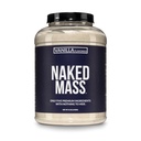 NAKED Vanilla Mass - Poudre naturelle de protéines de gain de poids de vanille - 8 lb en vrac, sans OGM, sans gluten et sans soja, sans ingrédients artificiels - 1 260 Calories - 11 portions
