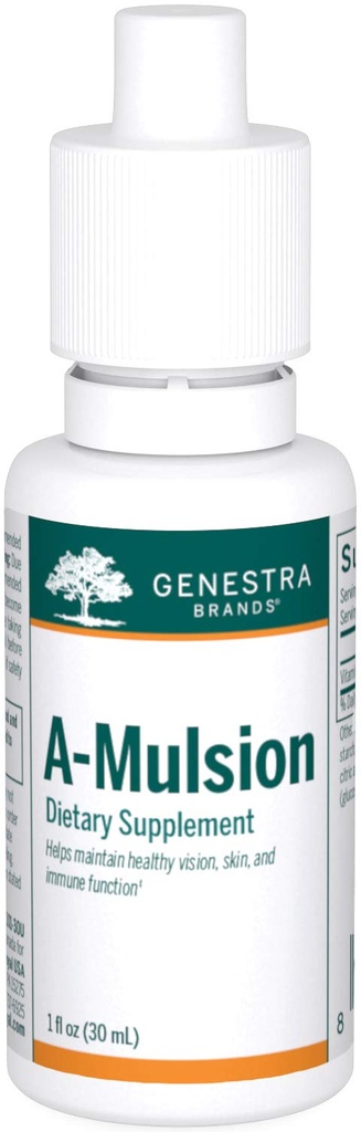 Genestra Marques A-Mulsion de la vitamine A liquide pour soutenir le système immunitaire, la peau, la vision, les os et les dents