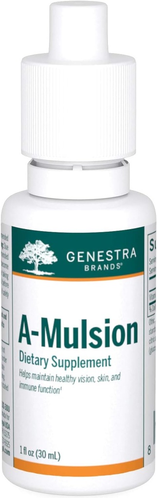 Genestra Marques A-Mulsion de la vitamine A liquide pour soutenir le système immunitaire, la peau, la vision, les os et les dents