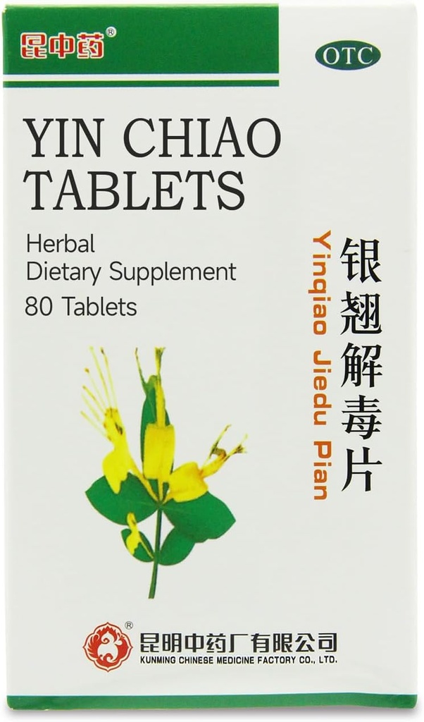 Yin Chiao 80 Comprimés supplément à base de plantes - Yin Qiao Jie Du Pian