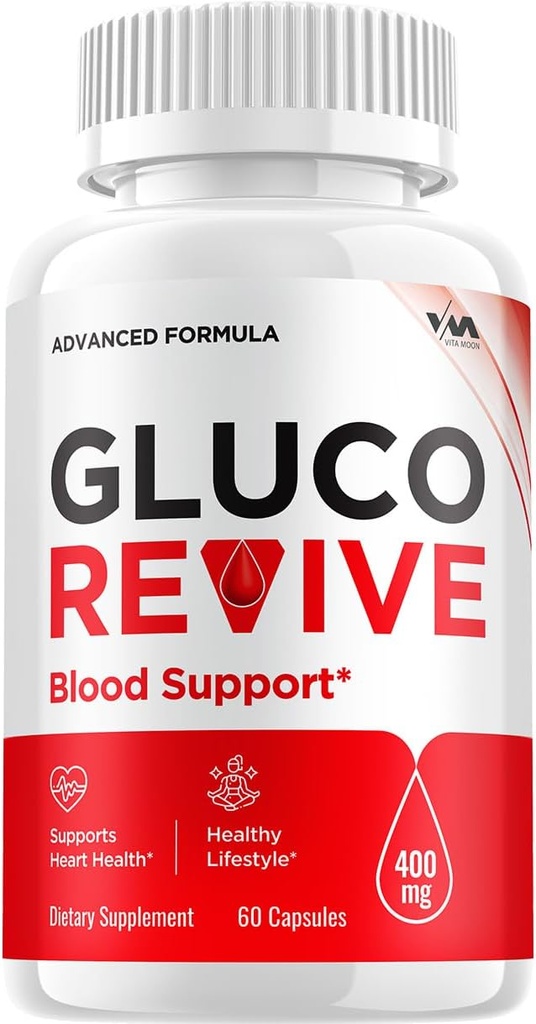 (1 Pack) Gluco Revive Supplément, GlucoRevive Capsule - Formule avancée ReviveGluco, GlucoRevive Maximum Strength Reviews, 60 Capsules