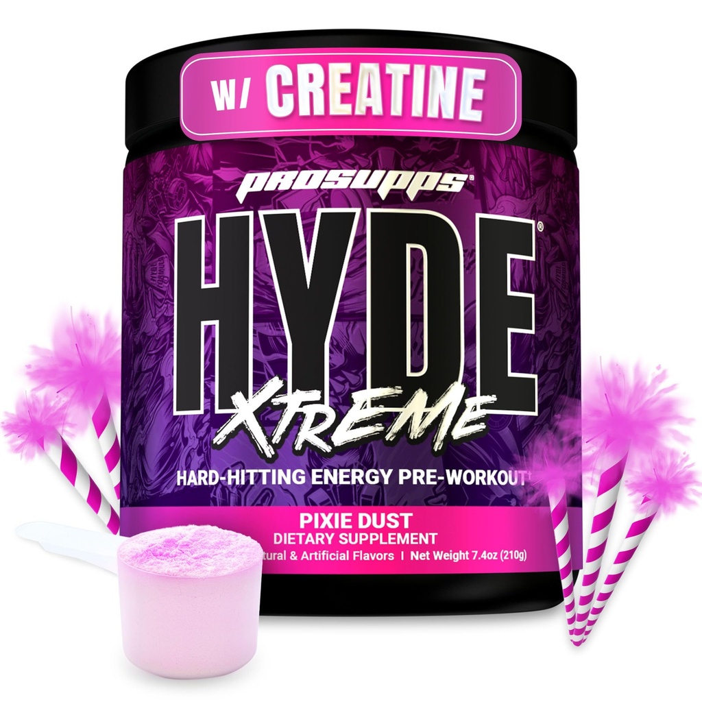 PROSUPPS M. Hyde Xtreme Pre Workout Powder avec Créatine, Beta Alanine & Caféine – Extreme Energy, Pumps, Focus & Performance - Fitness & Gym Suppléments pour hommes et femmes (Pixie Dust, 30 portions)