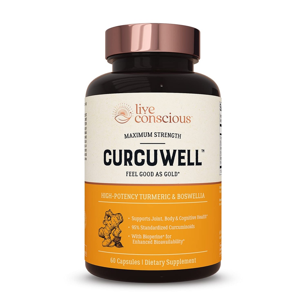 CurcuWell vivant conscient - Curcumin et Boswellia Blend.