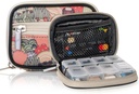 Trousse facile Case Pill - Organisateur de médecine hebdomadaire avec boîte de vitamines et suppléments amovibles de sept jours - Neoprène Premium pour l'accessoire de quête de voyage (Desert Khaki)