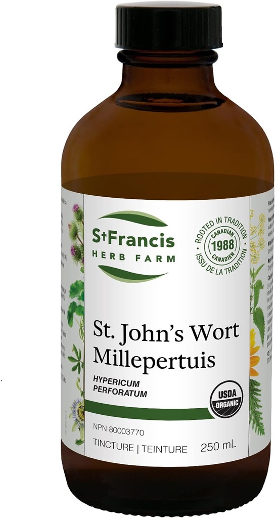 St. Francis Herb Farm St. John's Wort Teinture à base de plantes liquide (250ml)