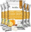 HERBION Naturals Cough Drops with Honey Lemon Flavor, Dietary Supplement, Soothes Cough, for Adults and Children Over 6 Years, 125 Lozenges, Pack of 5