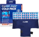 CryoMAX Cold Pack réutilisable - Ice Pack de thérapie à froid de longue durée de 8 heures, Straps de compression réglables, meilleur pour soulager la douleur, blessures, gonflement de la hanche et migraines - T-Shape (1 comte)