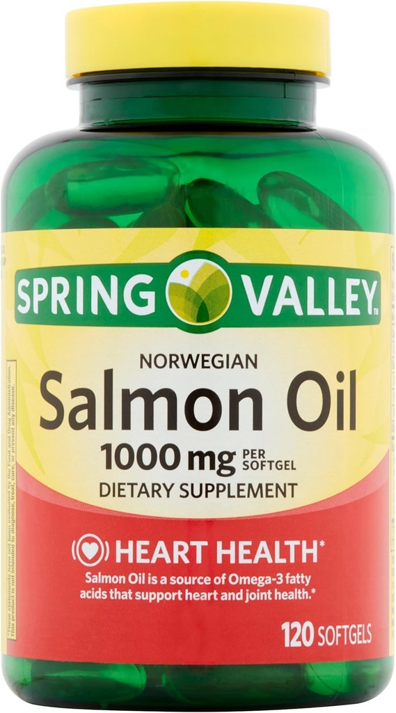 Huile de saumon de Spring Valley 1000 mg