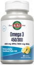 KAL 450/300 1280 Mg Oméga 3, Citron, 60 Nombre