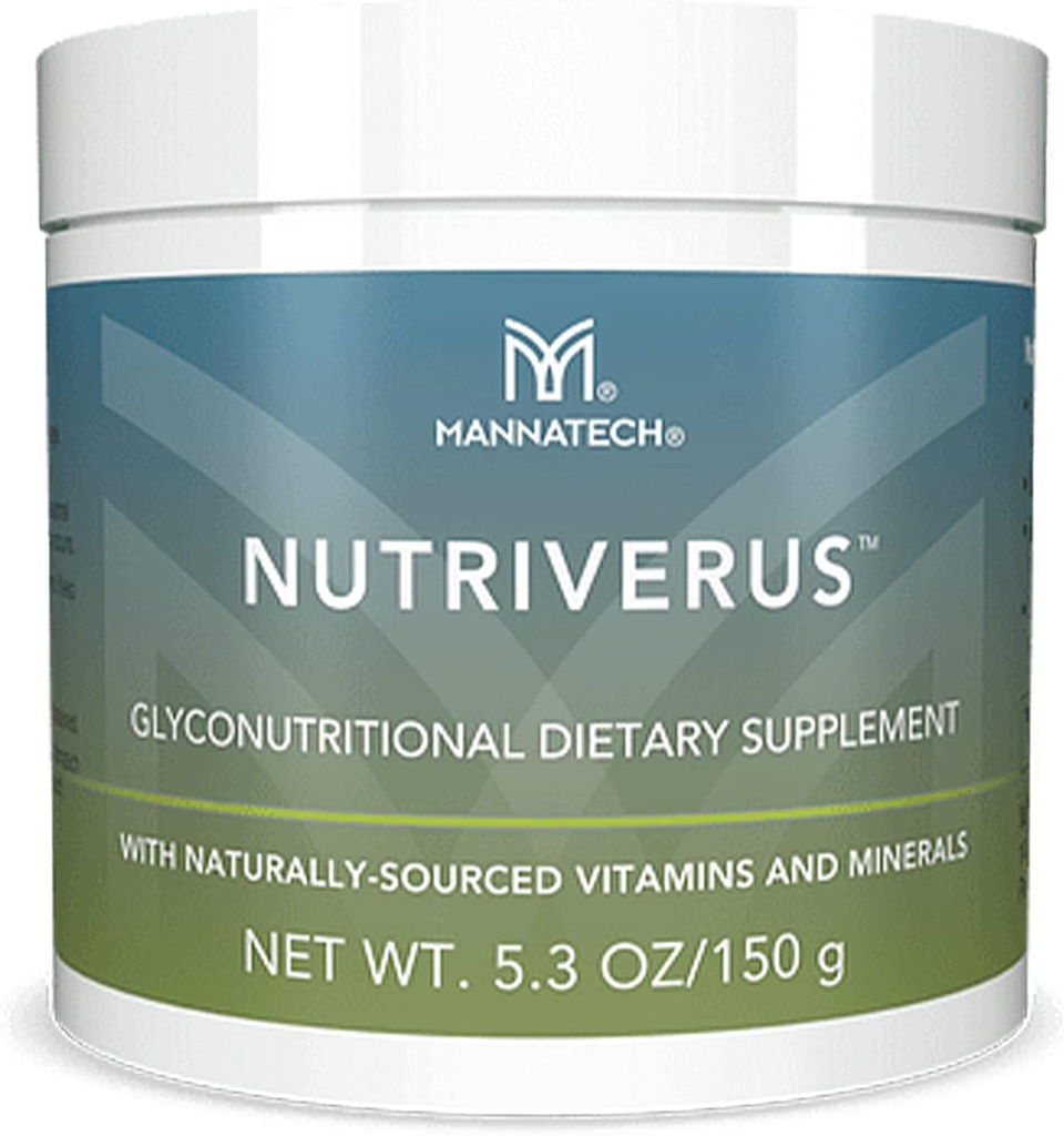 Supplément Glyconutritionnel NutriVerus, 5,3 oz/150g avec vitamine A, vitamine C, complexe de vitamine B et vitamine D, riche en antioxydants et favorise le supplément de soutien immunitaire