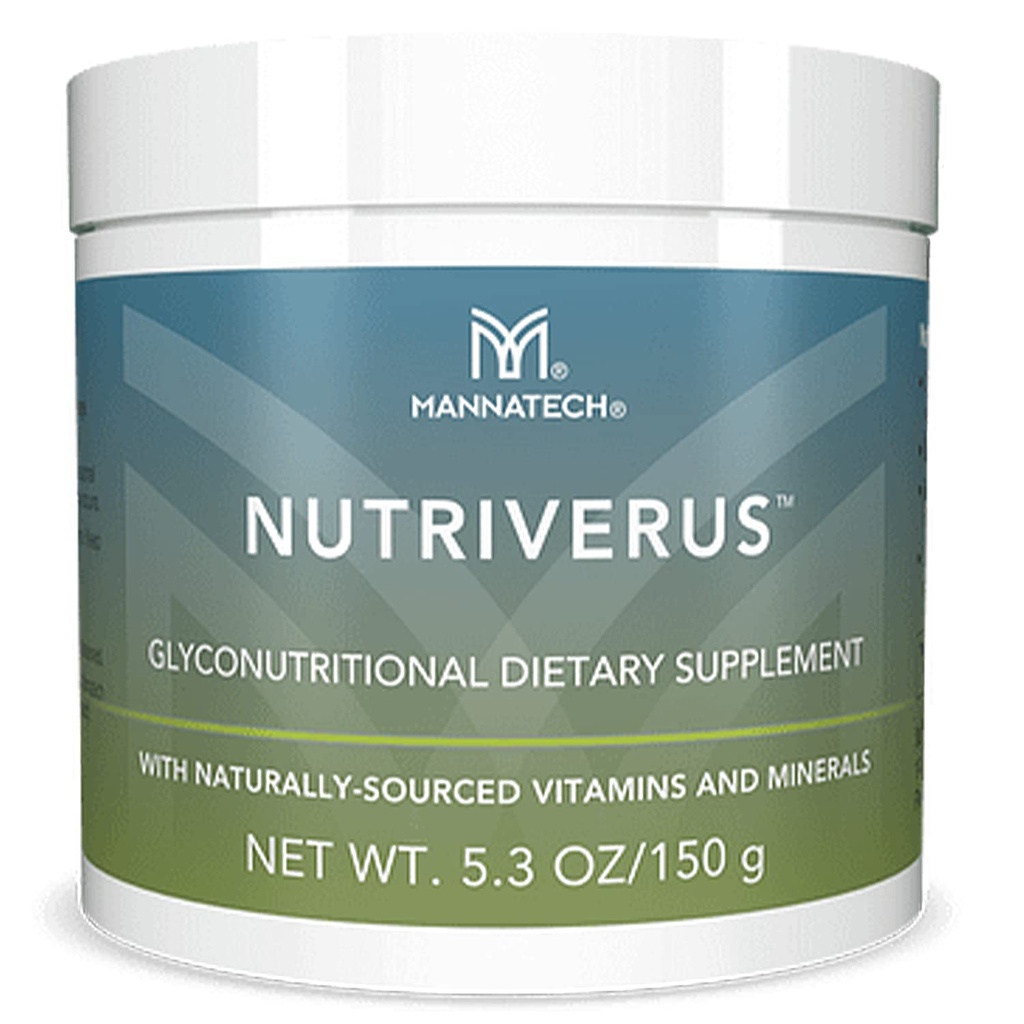 Supplément Glyconutritionnel NutriVerus, 5,3 oz/150g avec vitamine A, vitamine C, complexe de vitamine B et vitamine D, riche en antioxydants et favorise le supplément de soutien immunitaire