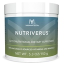 Supplément Glyconutritionnel NutriVerus, 5,3 oz/150g avec vitamine A, vitamine C, complexe de vitamine B et vitamine D, riche en antioxydants et favorise le supplément de soutien immunitaire