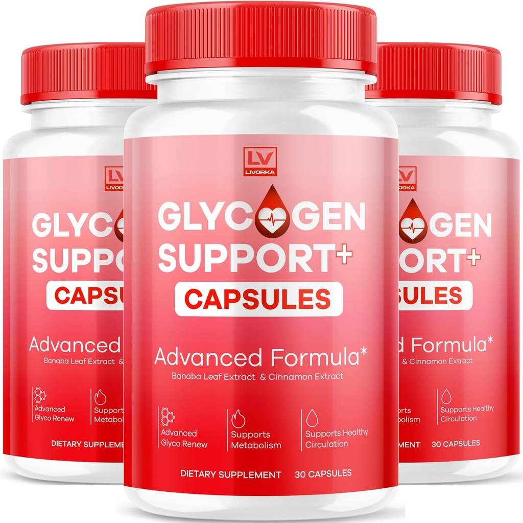 (3 Pack) Glycogen Support Supplement Advanced Formula, Glycogen Support Capsules, Glycogen Support, Glycogen Support Formula, Glycogen Support Supplement Reviews, 90 Capsules pendant 3 mois