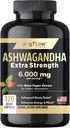 Ashwagandha Suppléments pour les femmes et les hommes 6000mg.