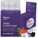 Neuro Melatonin 5mg Sleep & Recharge Mints (144 Pieces) - Fast Dissolve Melatonin Sugar Free Mints with Lemon Balm & Chamomile for Better Sleep - Calm Sleep Supplement for Adults - Night Berry Flavor