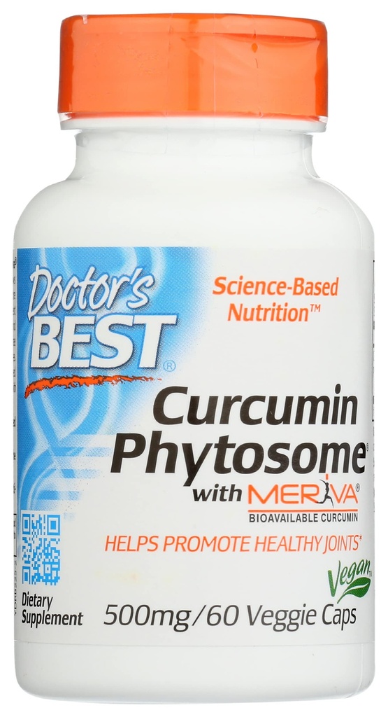 Docteurs Meilleur Curcumin Phytosome avec Meriva, Non-OGM, Vegan, 60 Gélule Veggie (paquet de 1)