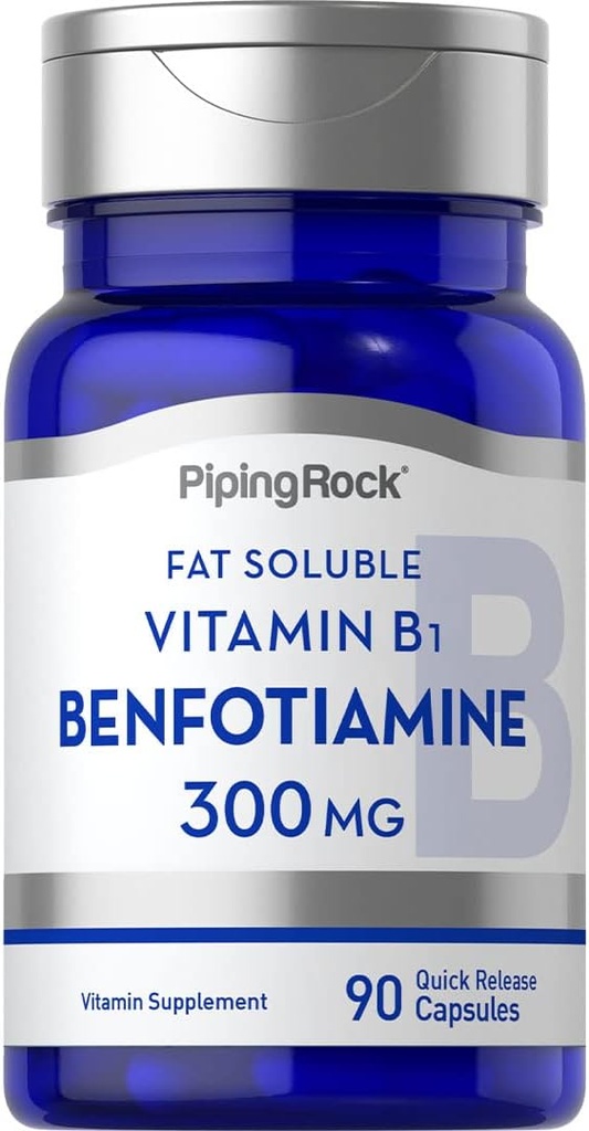 Piping Rock Benfotiamine 300mg.90 Capsules.