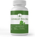 INGRÉDIENTS ORIGINAUX Ginkgo Biloba, (100 Capsules) Toujours Pure, Pas d'additifs ou de remplissage, Lab Vérifié
