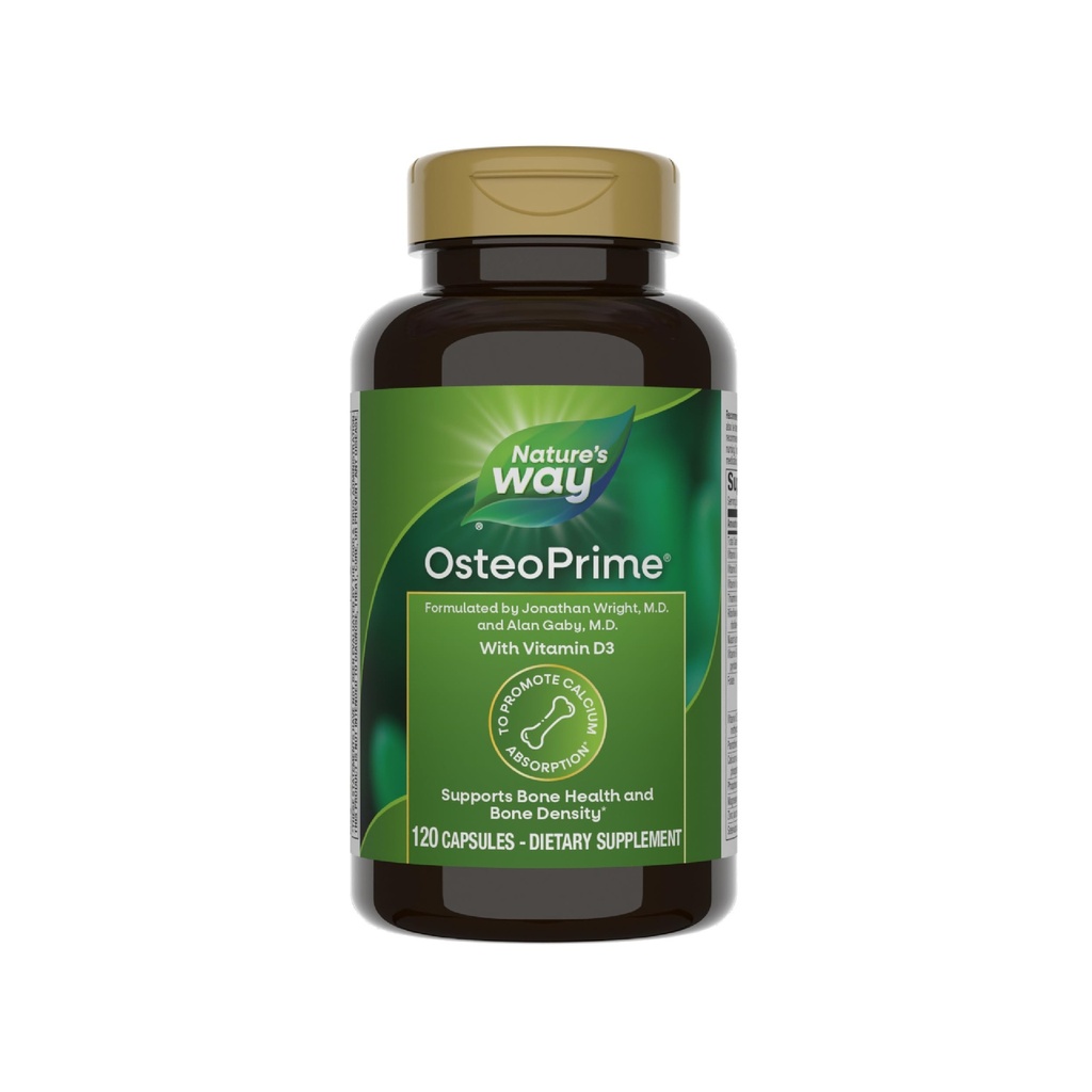 Nature's Way OsteoPrime, soutient la santé osseuse et la densité*, vitamine D3, sans gluten, 120 capsules végétariennes (paquetage mai vary)