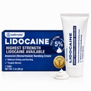 WELMATE - Crème en numération de lidocaïne à 5 %, 2 oz (60 g) - Crème de lidocaïne à force maximale - Soin hémorroïde - Usage externe Anesthésique, vitamine E - Résistant à l'enfant - Soins topiques de la peau
