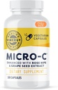 Vimergy Micro-C® Capsules de vitamine C – 500mg par gélule, soutient la santé immunitaire*, favorise la production de collagène, soutient les os sains*, casher, végétalien et sans gluten, taille régulière 180 capsules