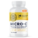 Vimergy Micro-C® Capsules de vitamine C – 500mg par gélule, soutient la santé immunitaire*, favorise la production de collagène, soutient les os sains*, casher, végétalien et sans gluten, taille régulière 180 capsules