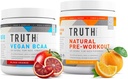 Truth Nutrition Natural Athlete Workout Stack - Pré-entraînement naturel (Orange Tangerine) + Vegan BCAA (Blood Orange)