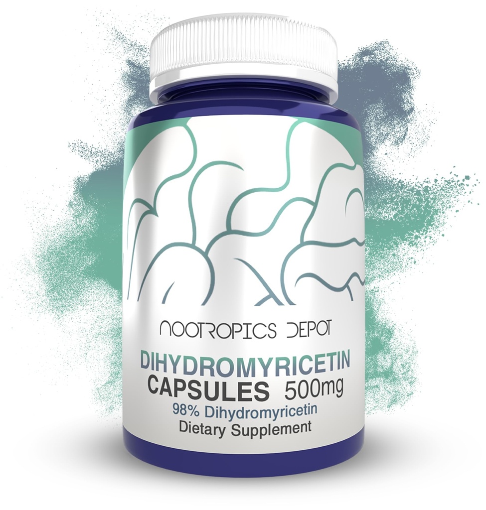 Nootropics Depot Dihydromyricetin (DHM) Capsules | After Drinking Support & Next Day Recovery | DHM Supplement | Supports Alcohol Metabolism | Vine Tea Extract (Ampelopsis grossedentata) | 60ct