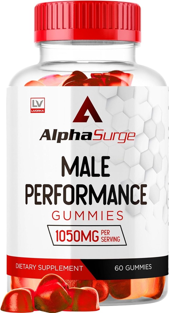 LIVORKA Alpha Surge pour les hommes - Gummies alpha Surge pour les mâles, Gummies Alfa Surge 1050mg, Gummies Alpha Surge XL, Gummies Alphasurge, Gummies Alfa Surge, Gummies Alpha Sugre, 60 Gummies pour 1 mois