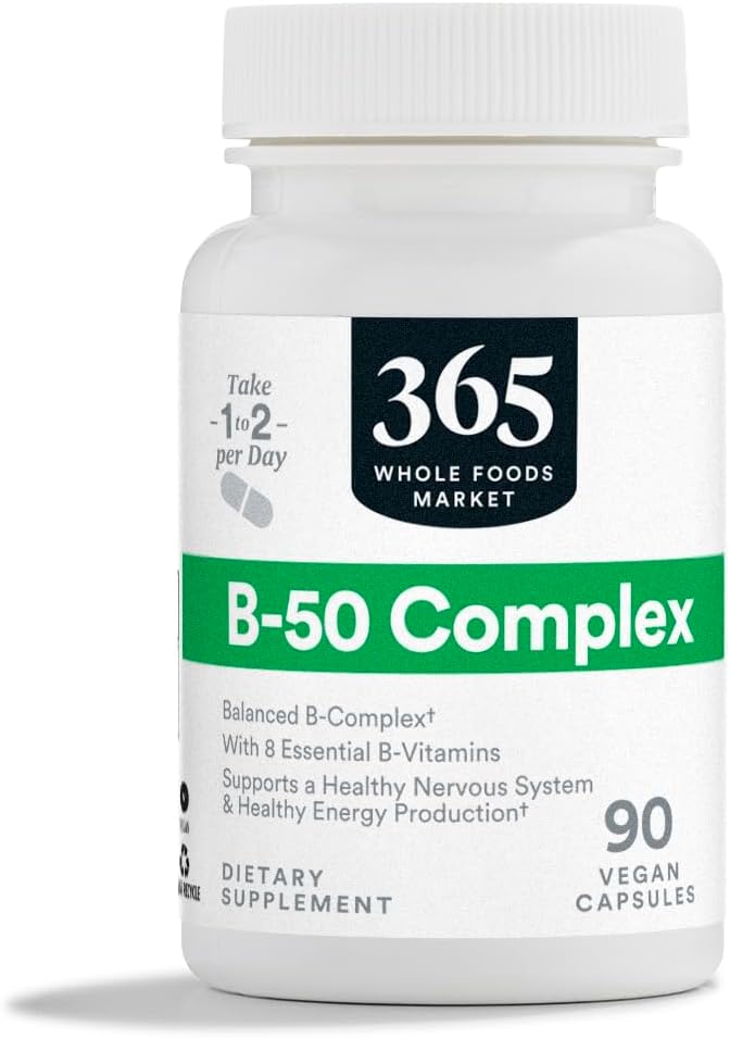 365 par Marché des aliments entiers, Complexe vitamine B-50, Vegan, 90 capsules