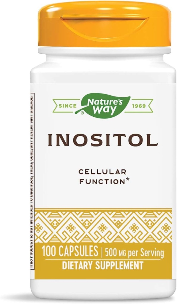 Inositol, 500 mg par portion, 100 gélules
