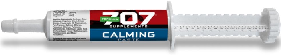 Formula 707 Calming Equine Paste, 2 Servings – Fast-Acting L-Tryptophan Supports Calm and Focus for Nervous Horses