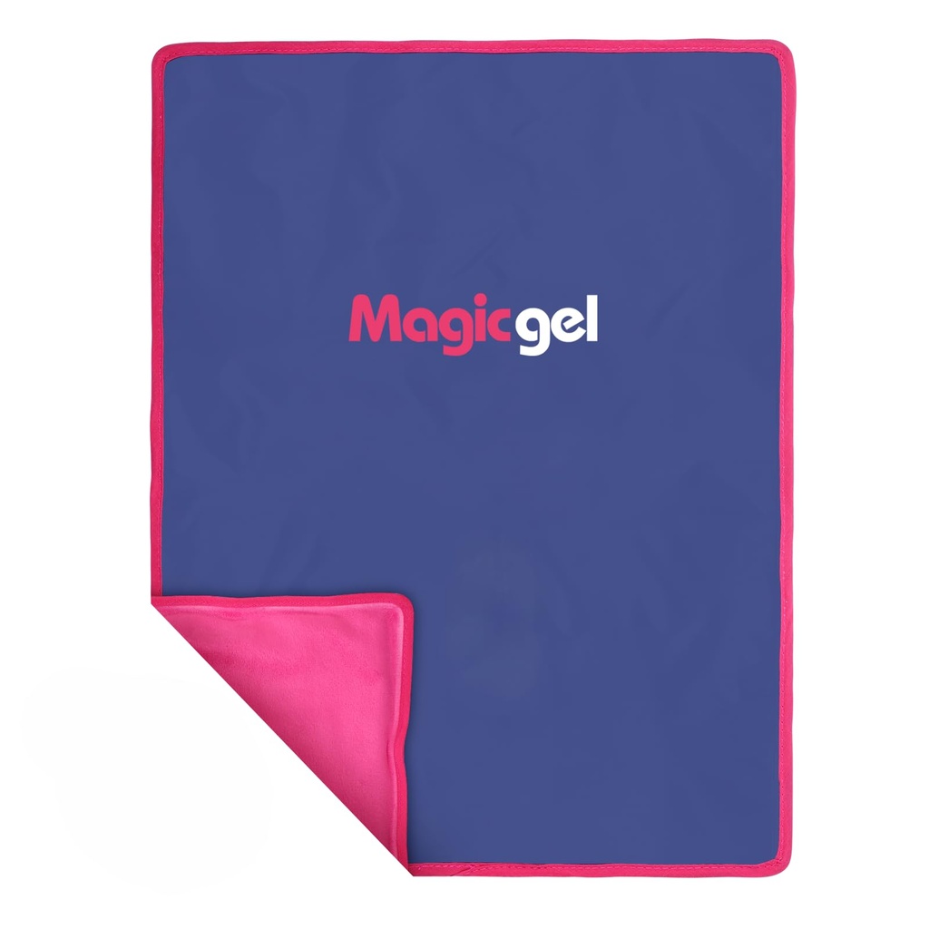 Paquets de gel magique pour blessures réutilisables (15" x 11") - Grand pack de glace - Paquet de refroidissement à froid souple - Paquet de gel pour épaule, dos, hanche, genou, jambe, bas du dos