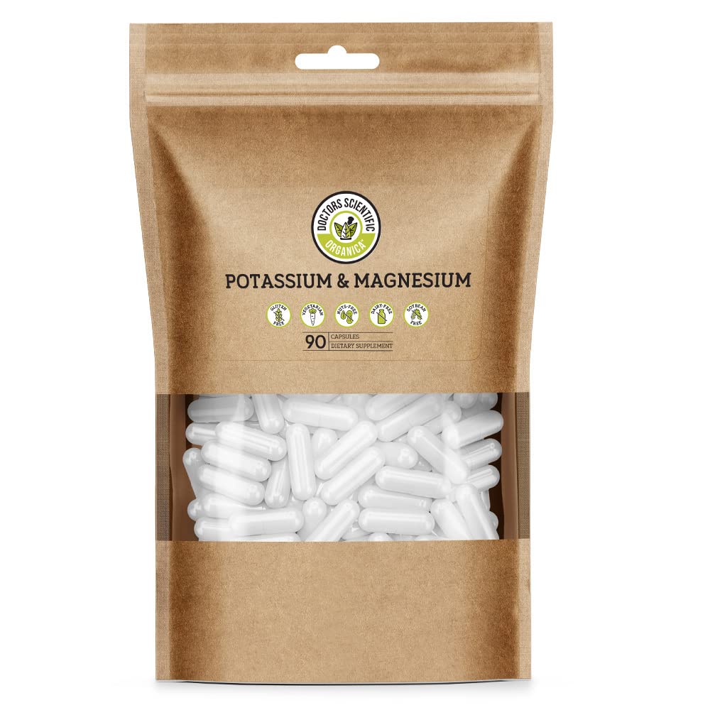 Supplément de magnésium potassique DSO - 90 Compte - Doctor conçu supplément de potassium de magnésium à haute absorption – Aspartate de magnésium potassique végétalien pour le sommeil et le soulagement de la crampe des jambes